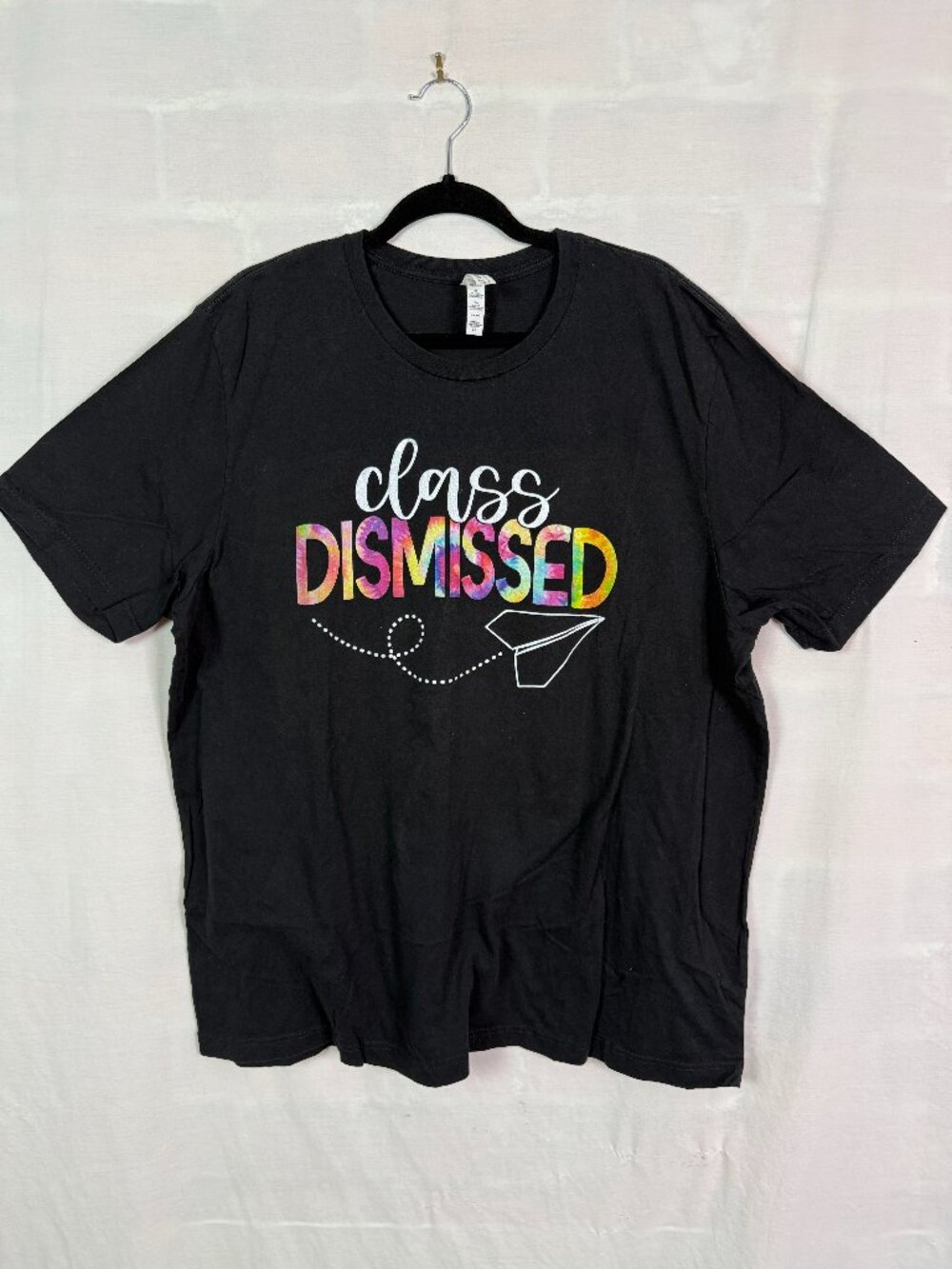 Class Dismissed Paper Airplane Black Tee 3XL